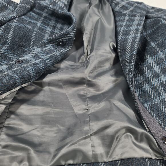 Talbots plaid wool women's snap up Grey plaid jacket Size 6 Academia Old money - Picture 8 of 11